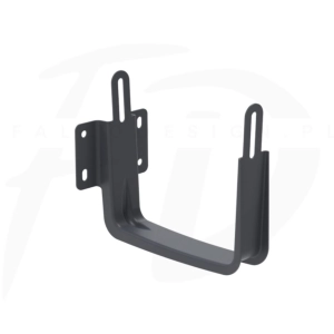 Hak doczołowy stalowy kwadrat ⌀ 135 firmy KROP kolor grafitowy